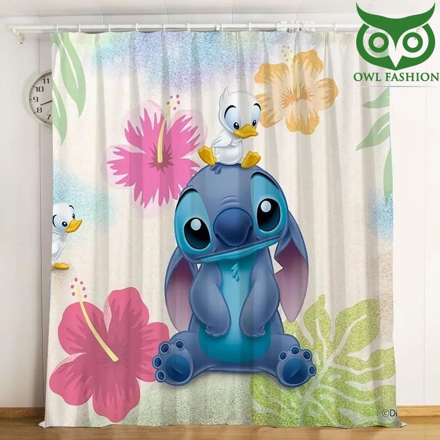 Lovely Stitch 3d Printed waterproof house and room decoration shower window curtains