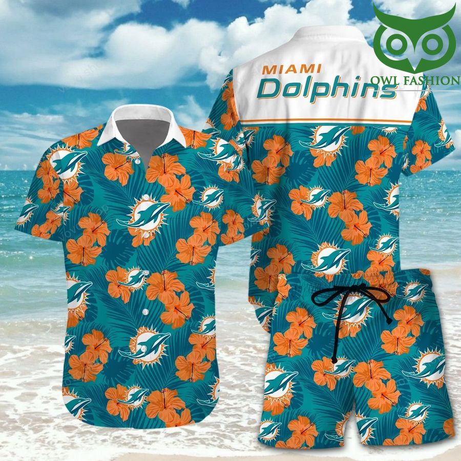 NFL Miami Dolphins 3D Hawaii Shirts shorts summer aloha
