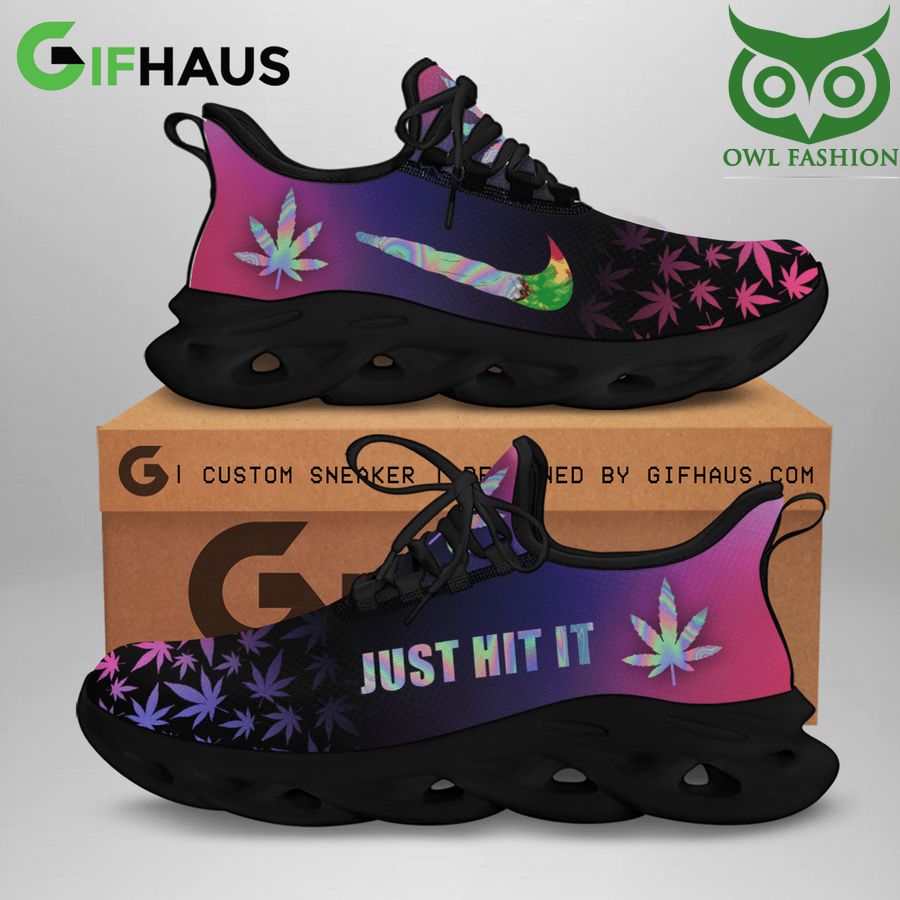 Weed cannabis just hit it hologram Max Soul running Sneaker