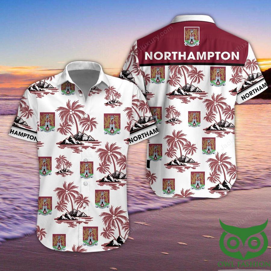 Northampton Town F.C Button Up Shirt Hawaiian Shirt