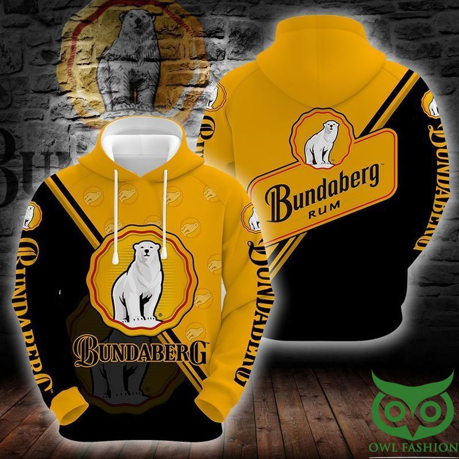 Bundaberg Brewed Rum white Bear 3D All Over Printed Hoodie and T-shirt