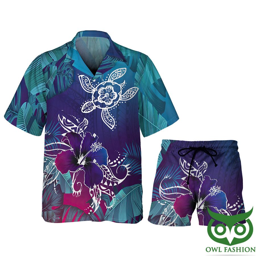 Hibiscus Turtle Hawaiian Shirt Summer Shirt