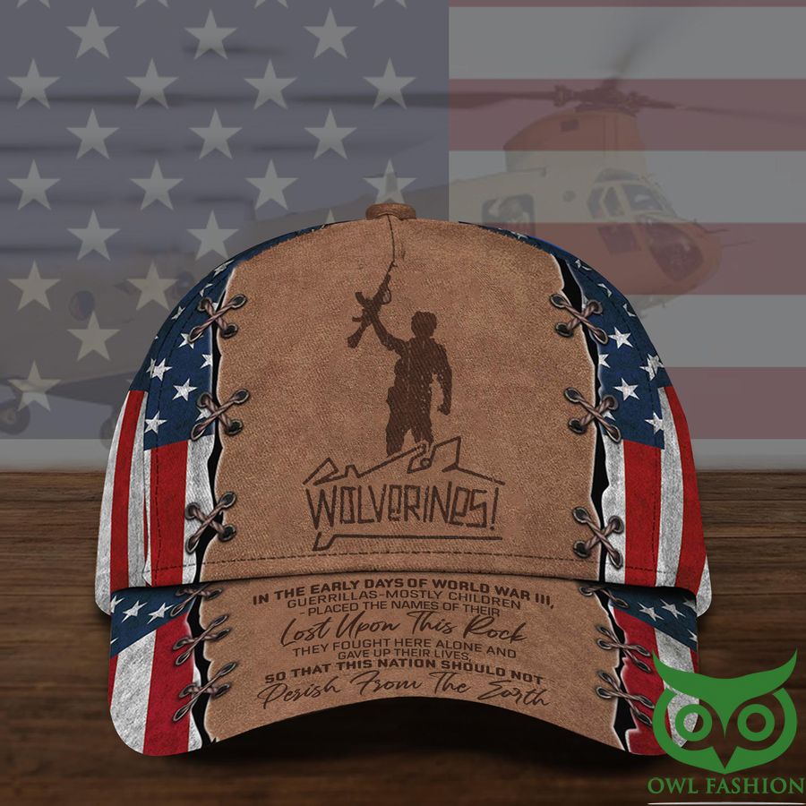 Wolverines In The Early Days Of World War Iii Classic Cap American Flag Cap Red Dawn Merchandise