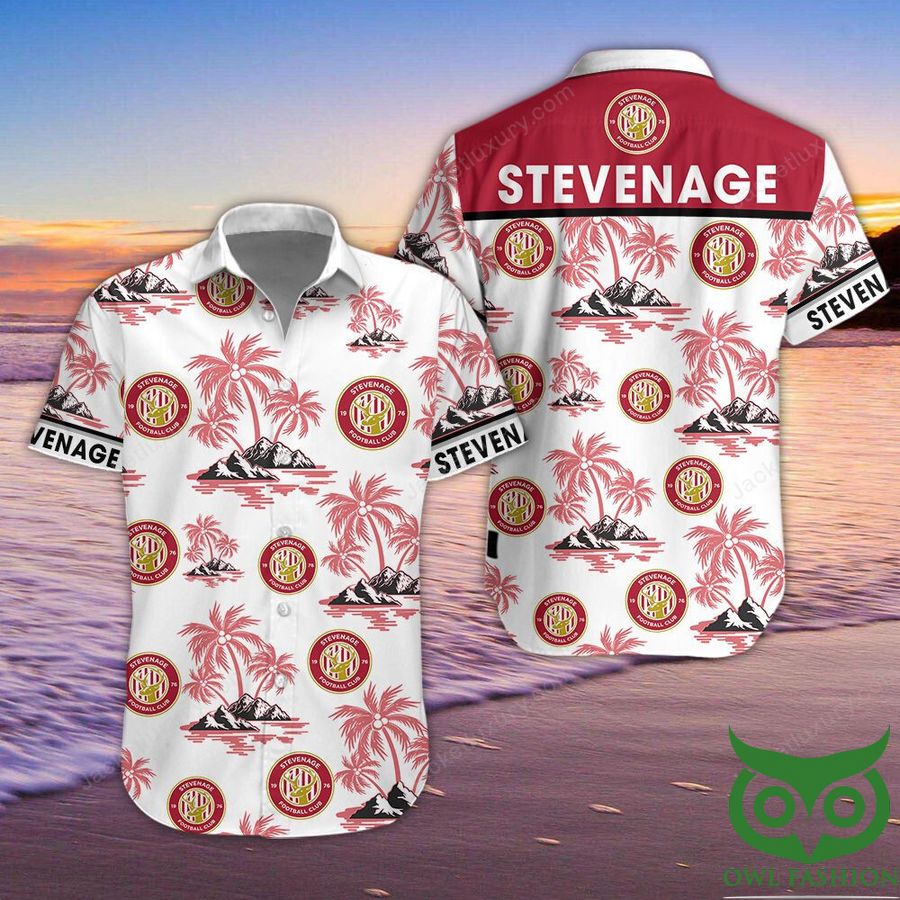42 Stevenage Football Club Button Up Shirt Hawaiian Shirt