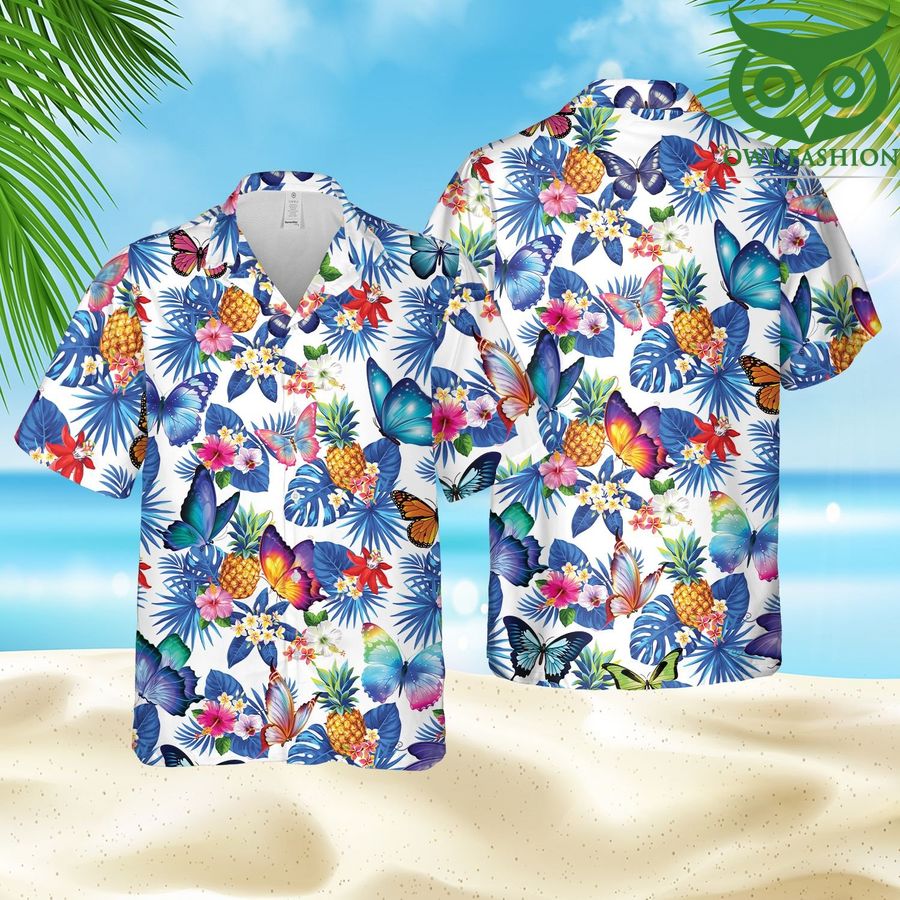 Butterfly Lovers Ready for Summer, Hawaii Beach, Hawaiian Shirt