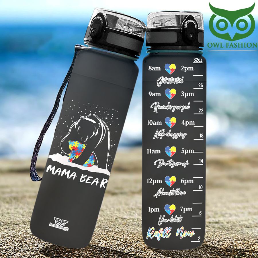 Mama Bear Autism Water Tracker Bottle 