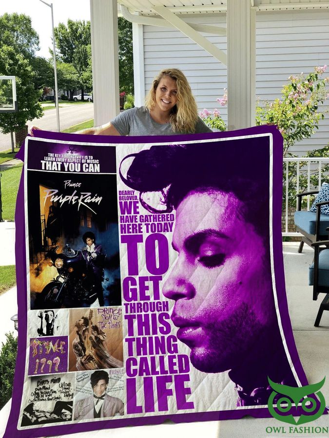 The Artist Prince Famous Quotes Purple Quilt Blanket