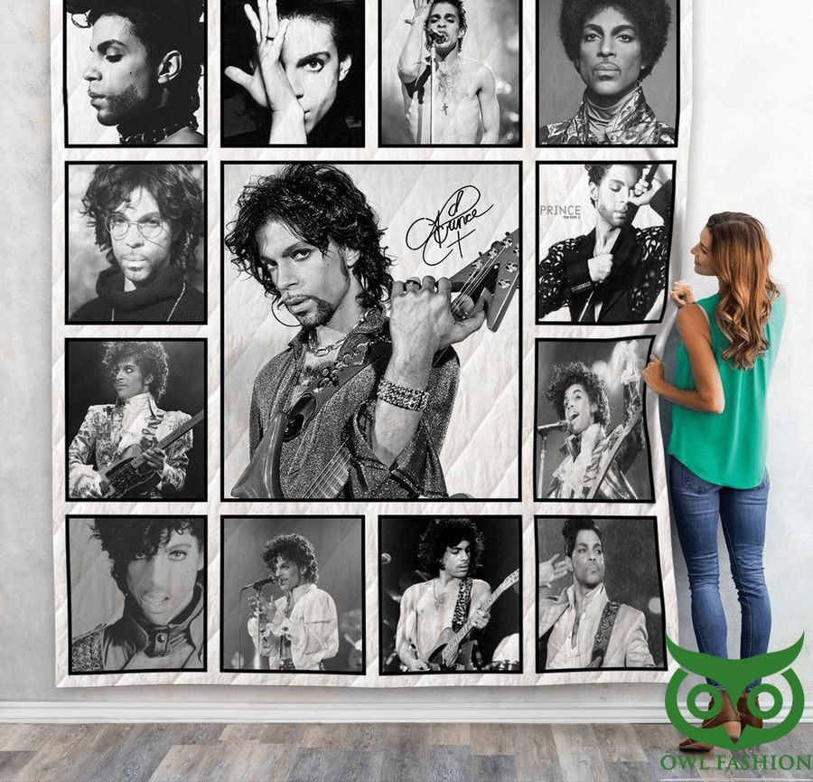 The Artist Prince Black and White Stages Quilt Blanket