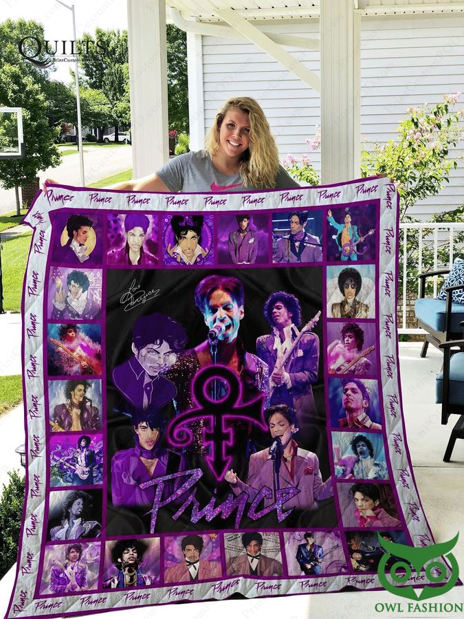 The Artist Prince All Performances Purple Quilt Blanket