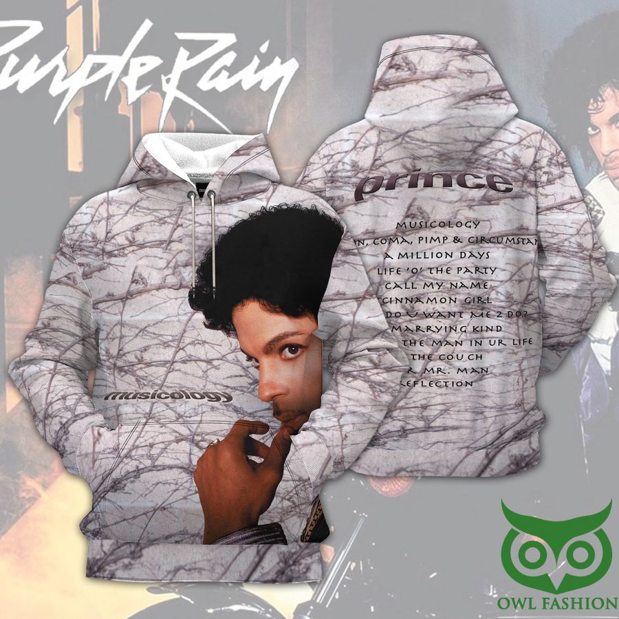 The Artist Prince Musicology Gray 3D Hoodie