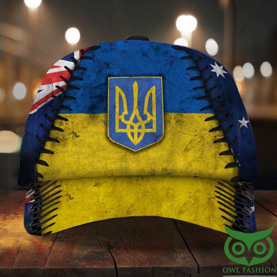 Ukraine Classic Cap Mens Retro Vintage Australia Flag Trident Ukraine Merch Pray For Peace