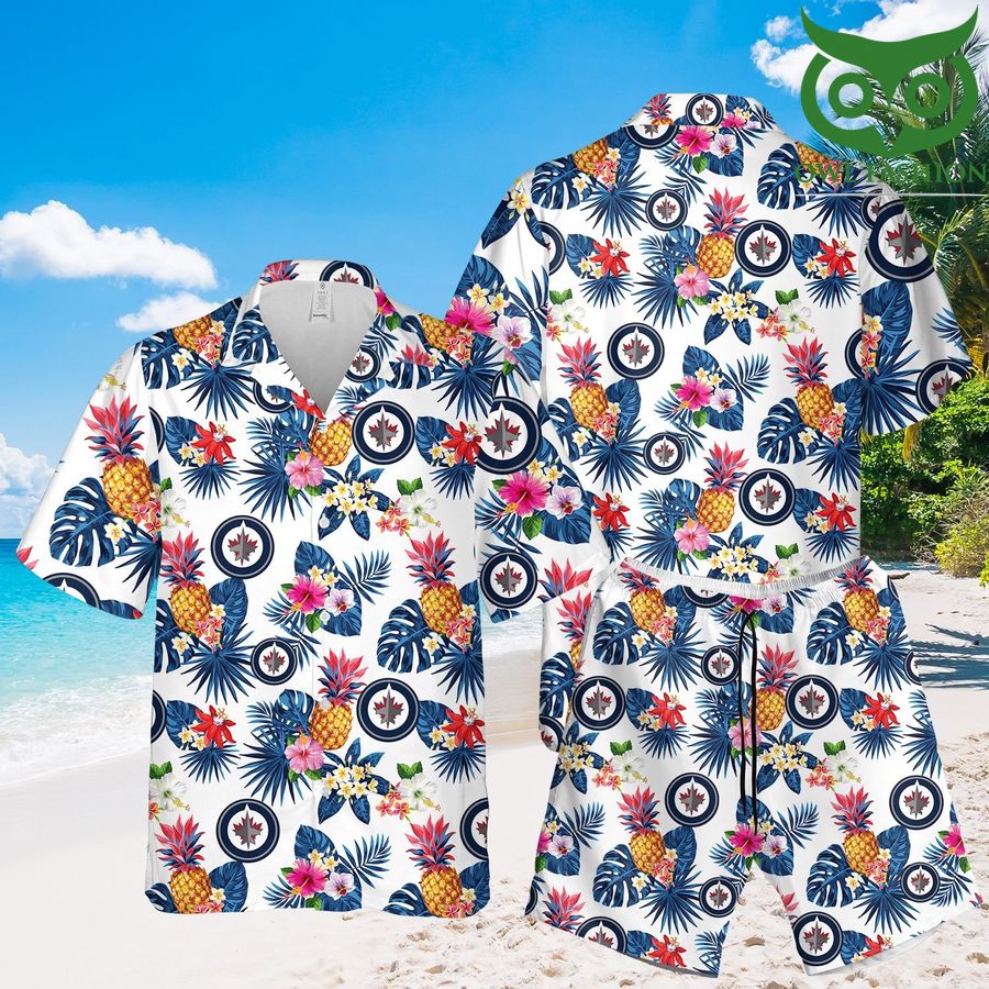 82 Winnipeg Jets 3D Hawaiian Shirt Shorts aloha summer