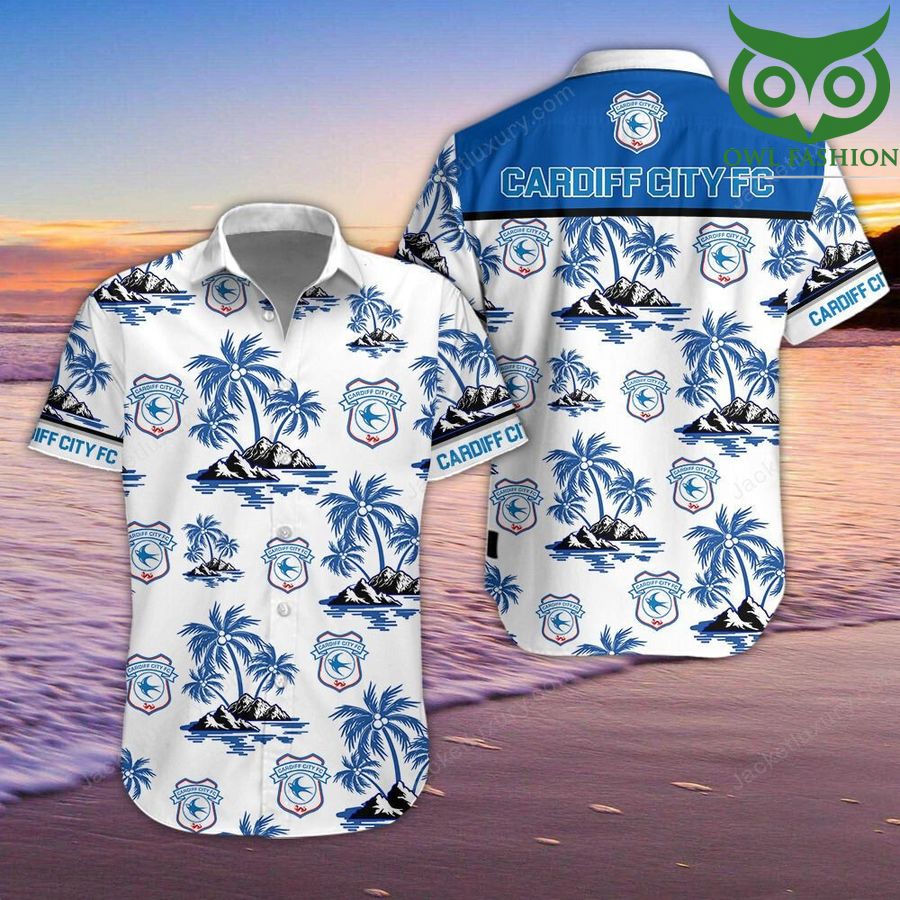 15 EFL Championship Cardiff City F.C Hawaiian Shirt Summer Shirt