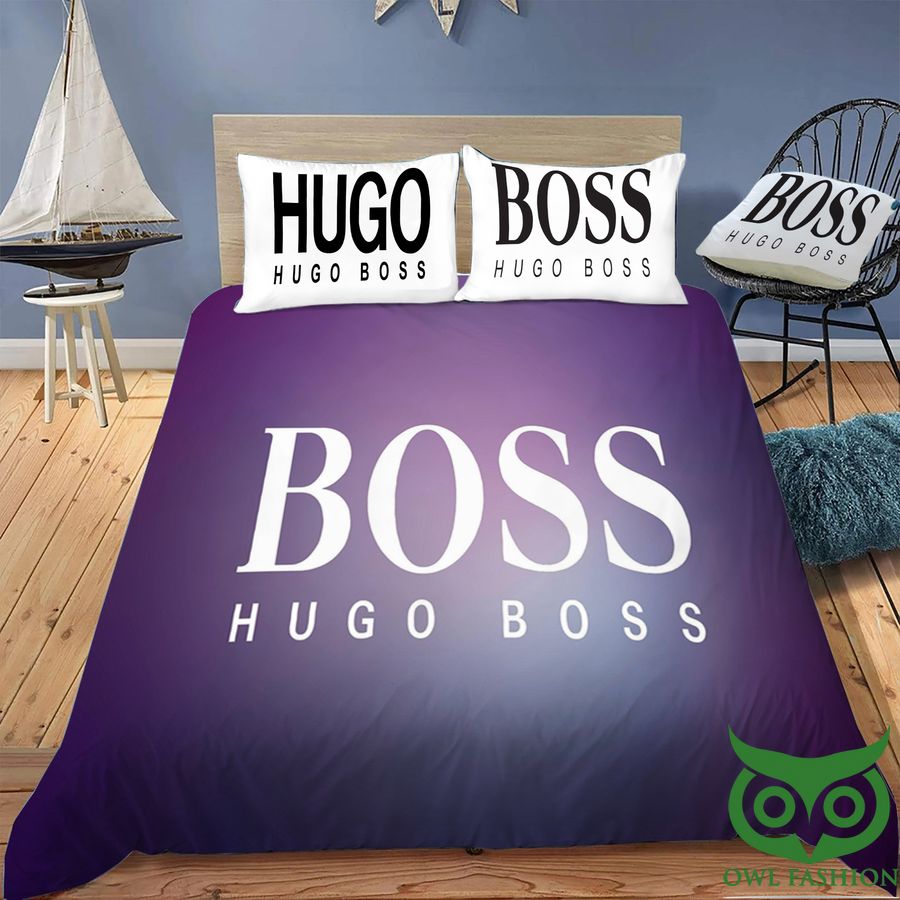Hugo Boss Violet Duvet Cover Bedding Set