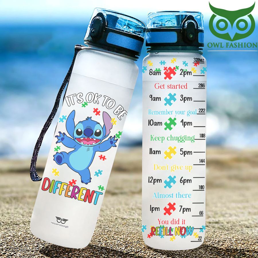 It's Ok to Be Different Autism Water Tracker Bottle 