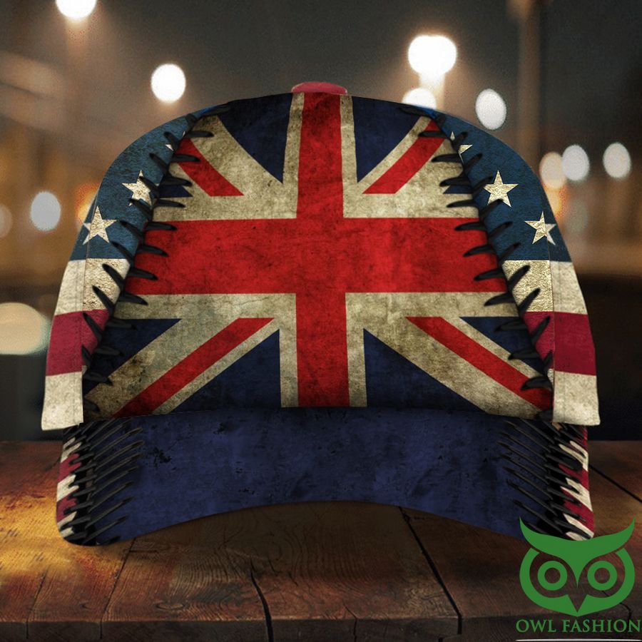 UK Flag American Flag Classic Cap Vintage Retro Patriotic Caps Gifts For Men UK