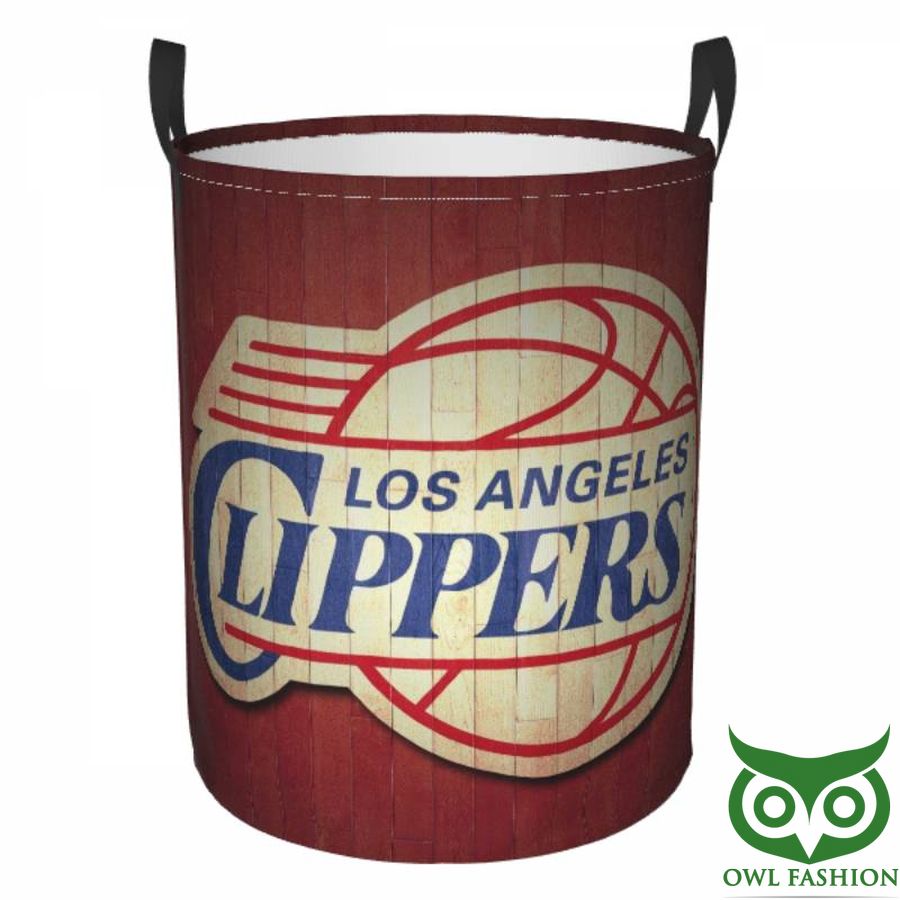 15 NBA LA Clippers Circular Hamper Brick Red Laundry Basket