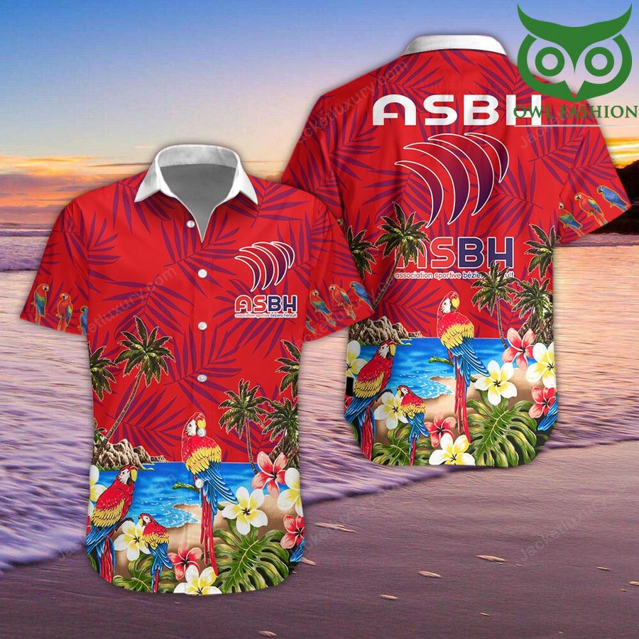 AS Beziers Herault Hawaiian Shirt Hawaiian Shirt Shortsleeve summer