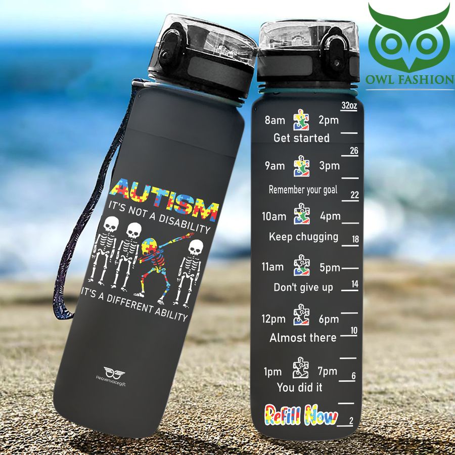 It's a Different Ability Autism Water Tracker Bottle 