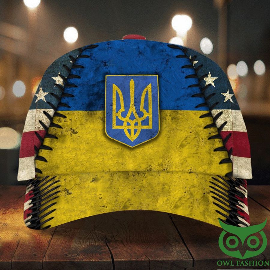 Ukraine American Flag Classic Cap Old Vintage Trident Ukraine Ukrainian Merch