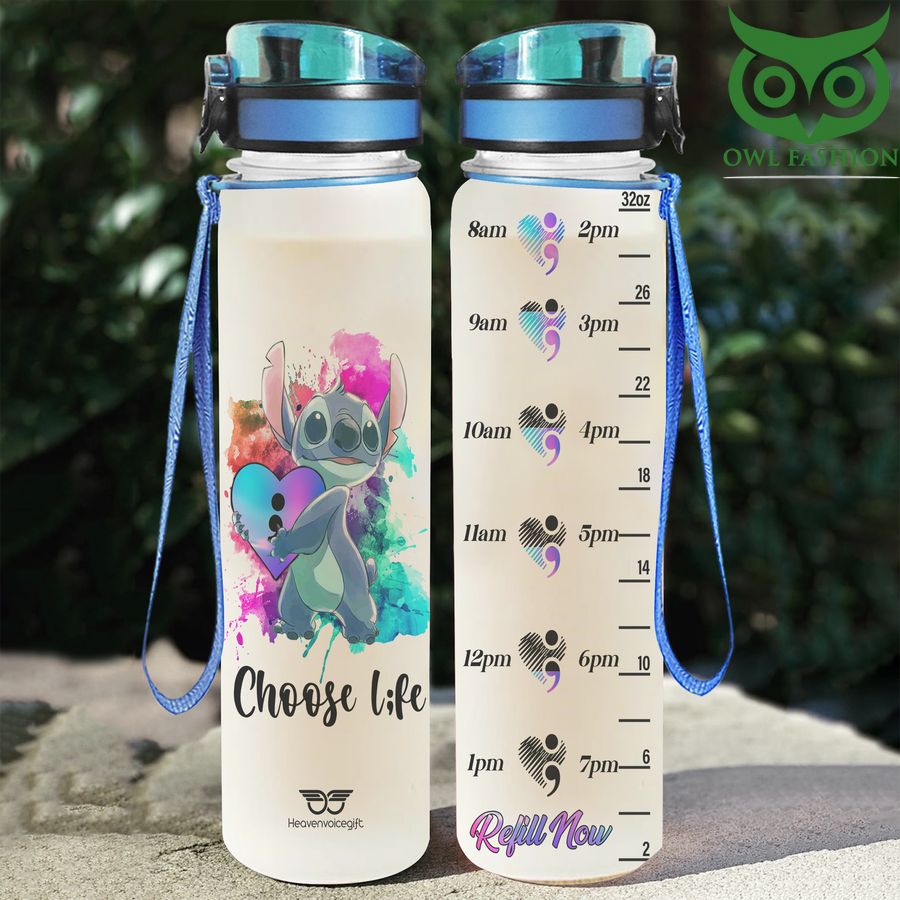 Choose Life Suicide Awareness Water Tracker Bottle 