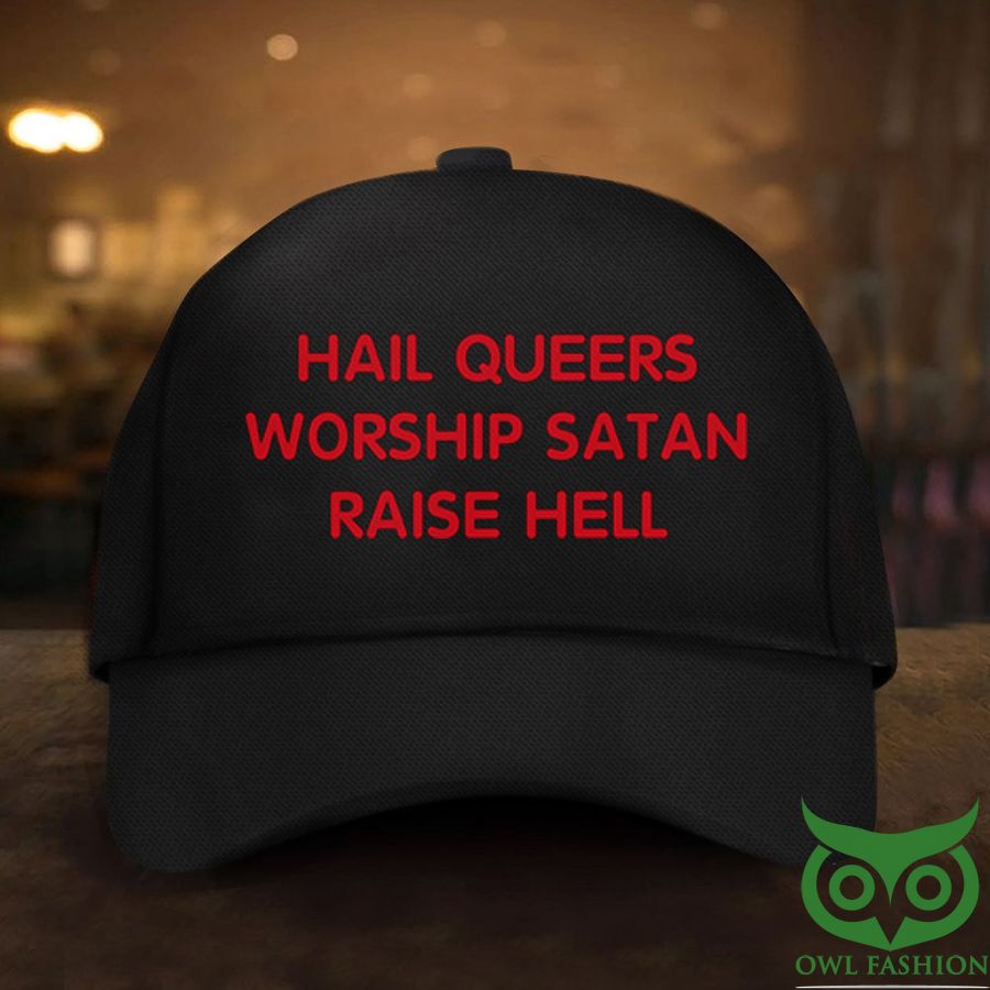 Hail Queers Worship Satan Raise Hell Classic Cap Gift Ideas For LGBT