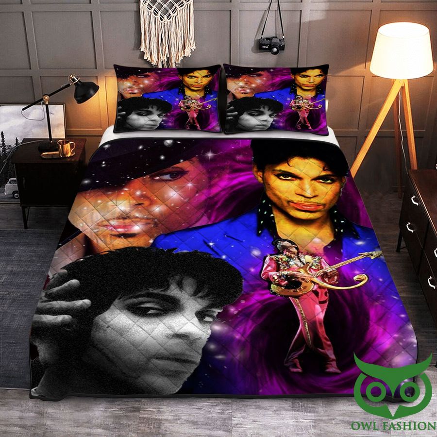 The Artist Prince Different Stages Performances Quilt Bedding Set