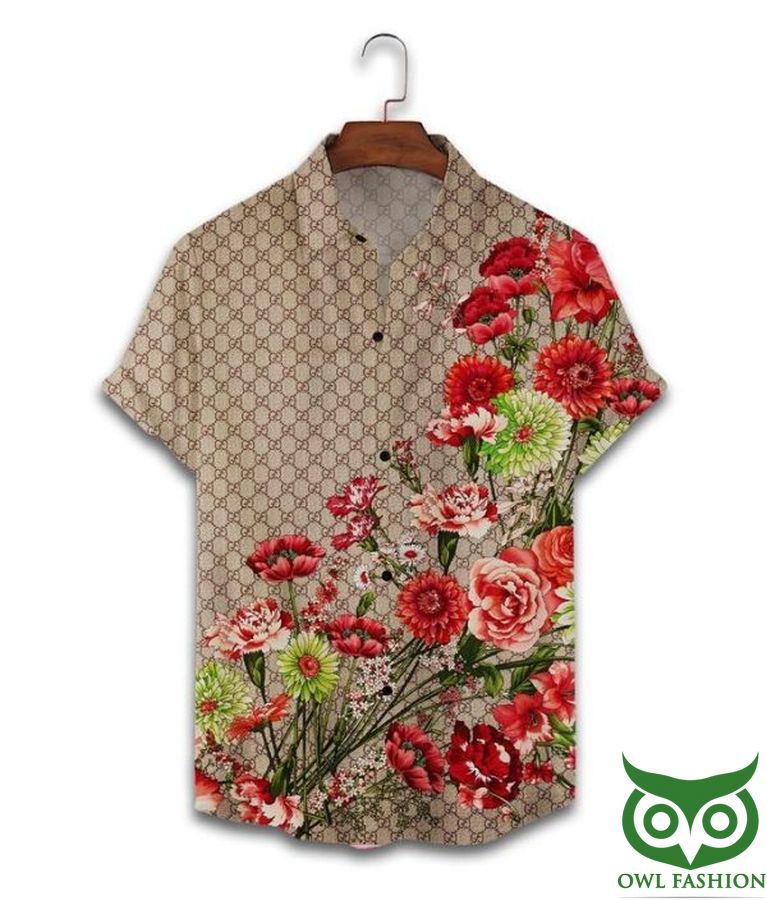 2 Limited Edition Gucci Flowers Hawaiian Shirt Shorts