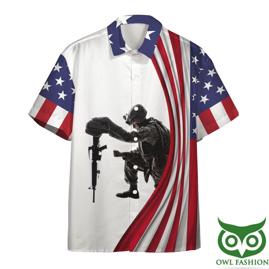 77 3D Im A Dad Veteran Fathers Day Custom Hawaiian Shirt