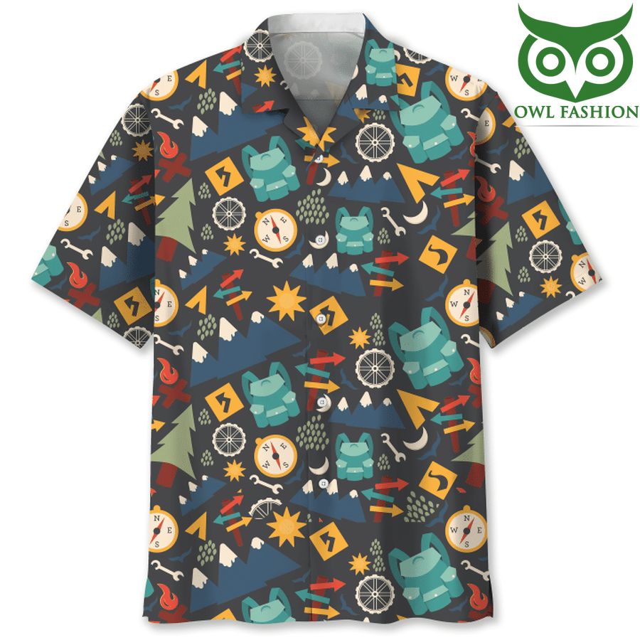 CAMPING DISCOVER tools HAWAIIAN SHIRT