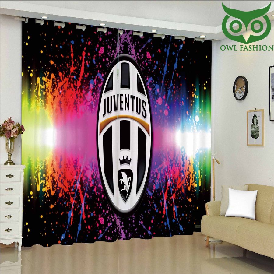 Colorful Splashing Juventus Logo Window shower curtains waterproof decoration rooom