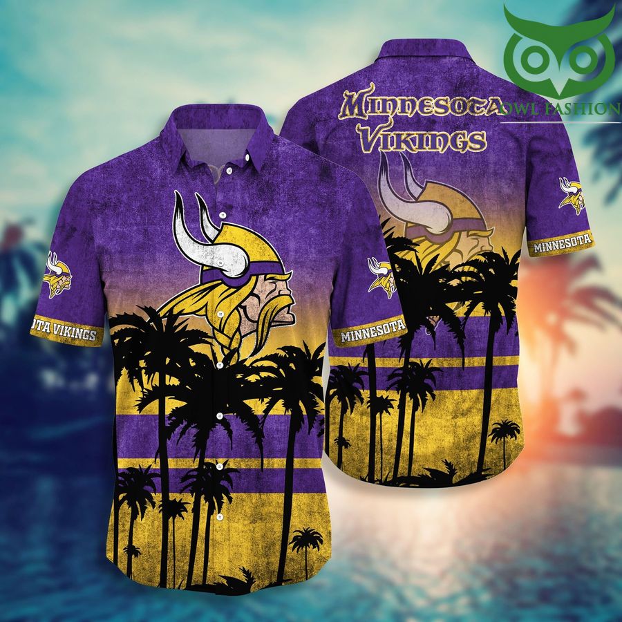 Minnesota Vikings NFL palm trees Hawaii Shirt Short Style 