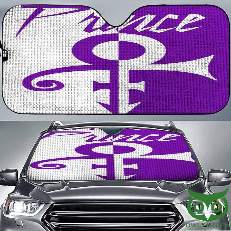 The Artist Prince Half Purple Half White Car Sunshade