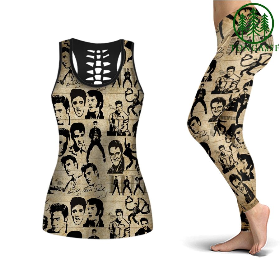 8 The King Elvis Presley vintage Hollow Tanktop and leggings