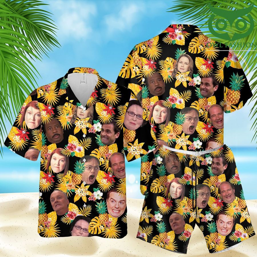 The Office series Tropical 3D Hawaii Shirts Shorts summer
