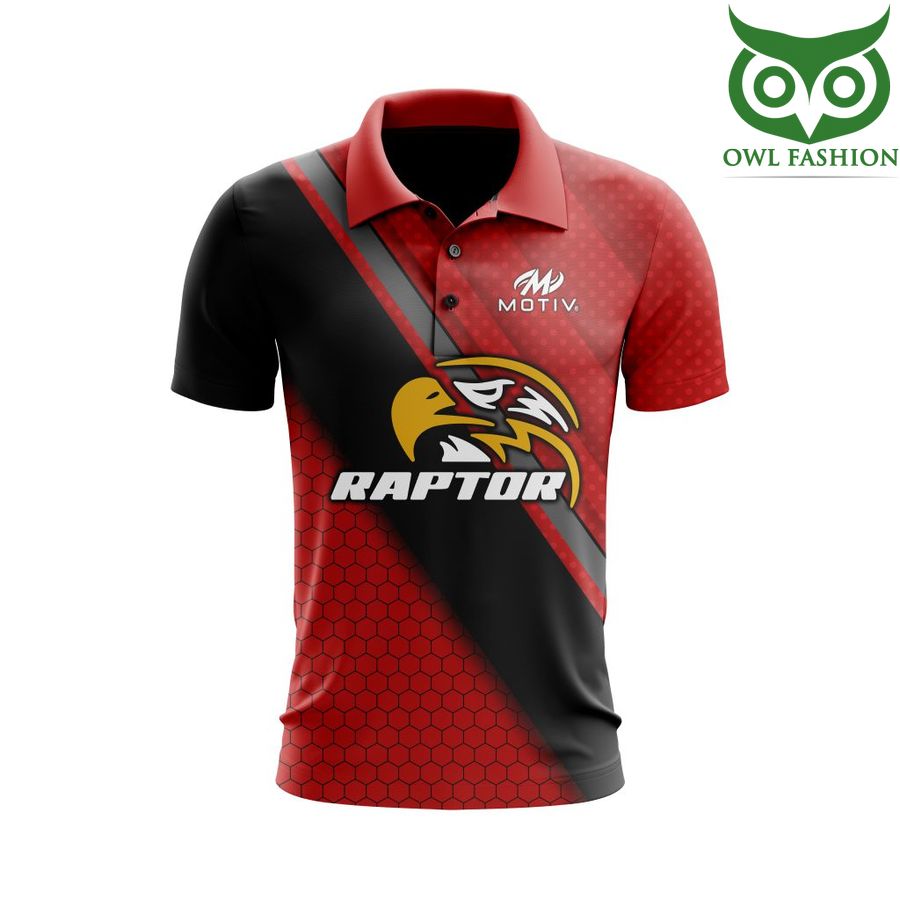 Motiv Raptor Supreme Bowling Polo Jersey 3D Shirt - Owl Fashion Shop