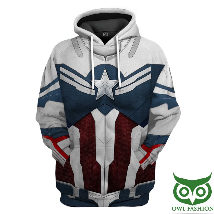3D Sam Wilson Captain America Custom 3D Shirt