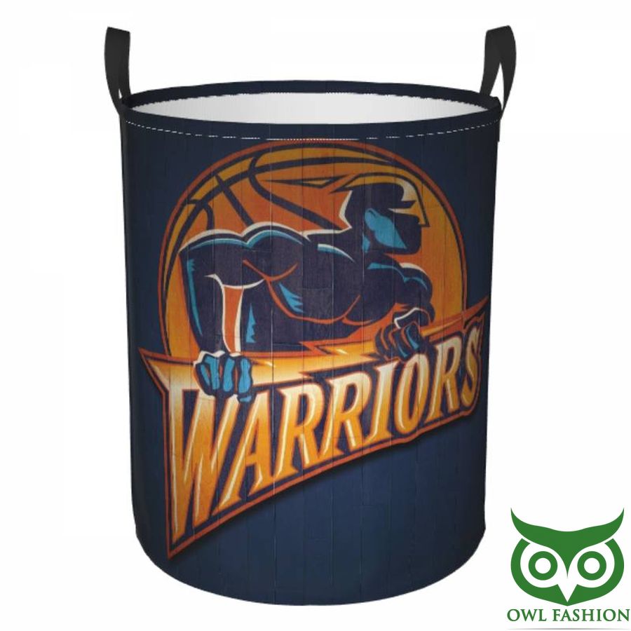6 NBA Golden State Warriors Circular Hamper Dark Blue Laundry Basket