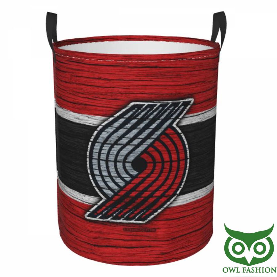 39 NBA Portland Trail Blazers Circular Hamper Red and Black Laundry Basket