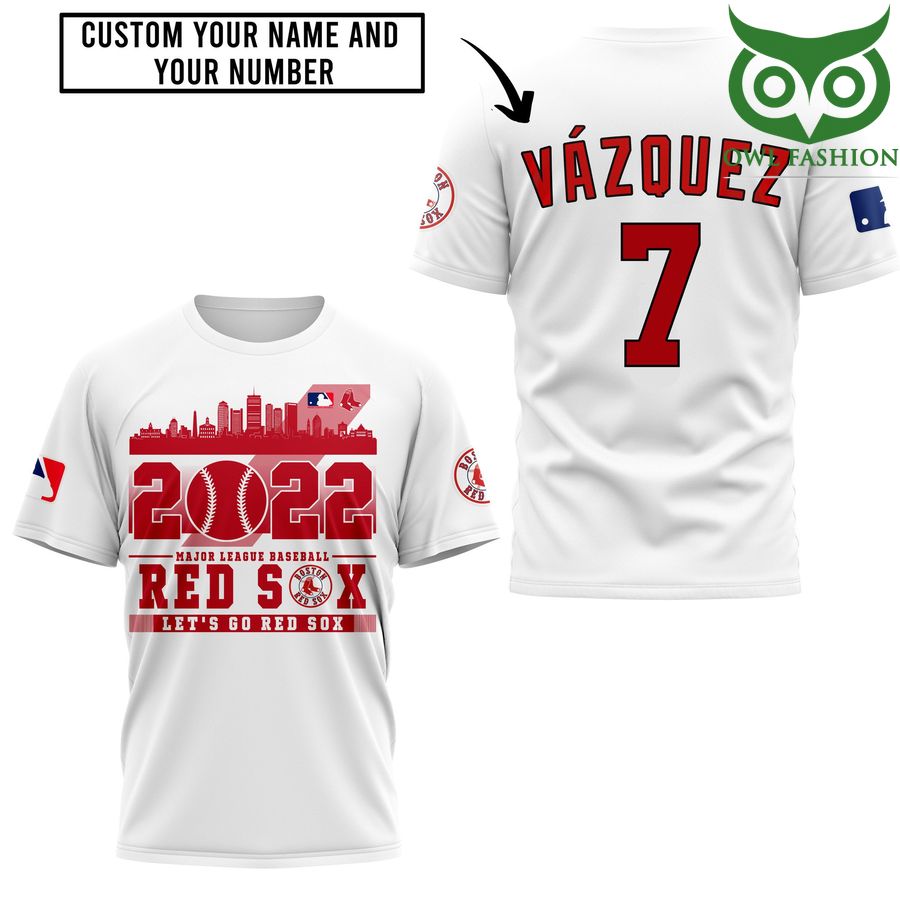 10 PREMIUM 2022 Lets go Red Sox personalized 3D T Shirt