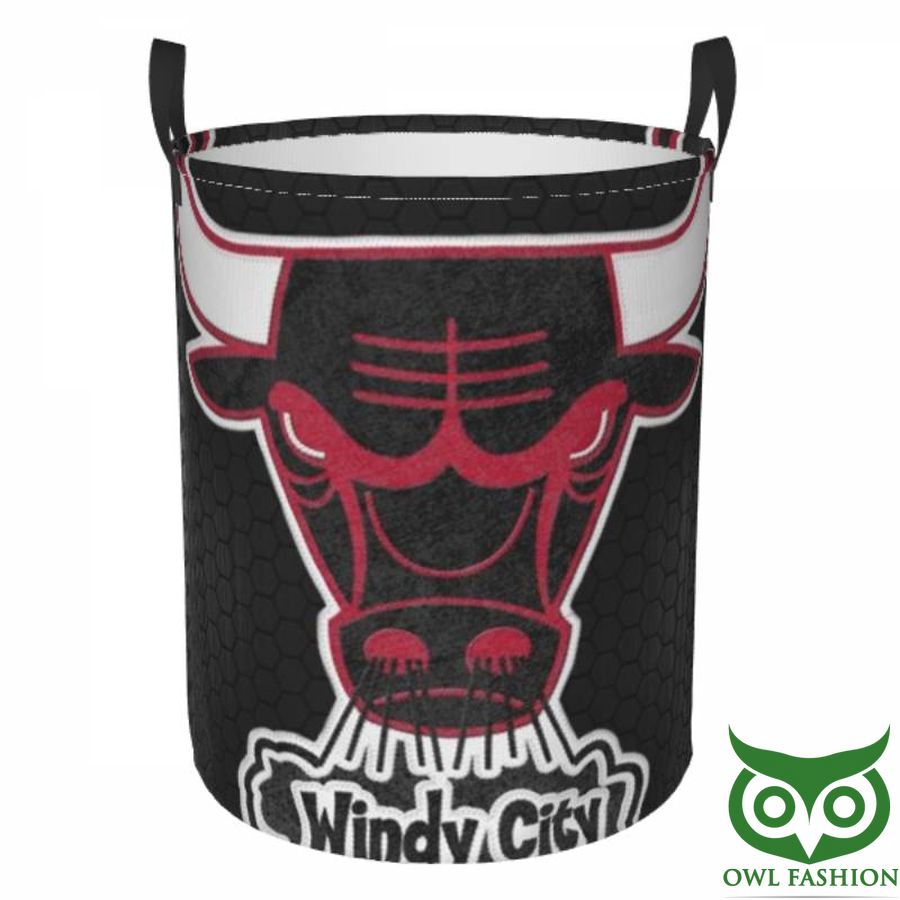 Chicago Bulls Circular Hamper Black Laundry Basket