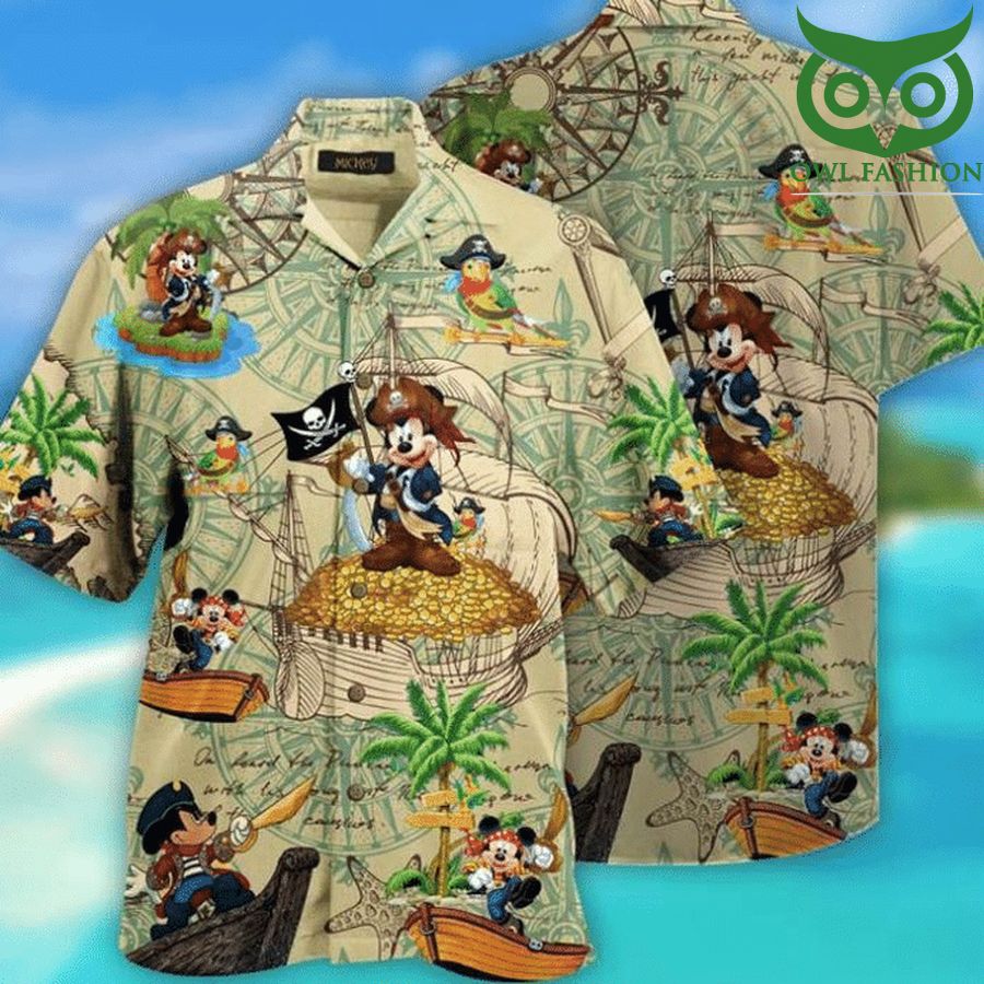 Disney Mickey Mouse Pirate Hawaiian Shirt