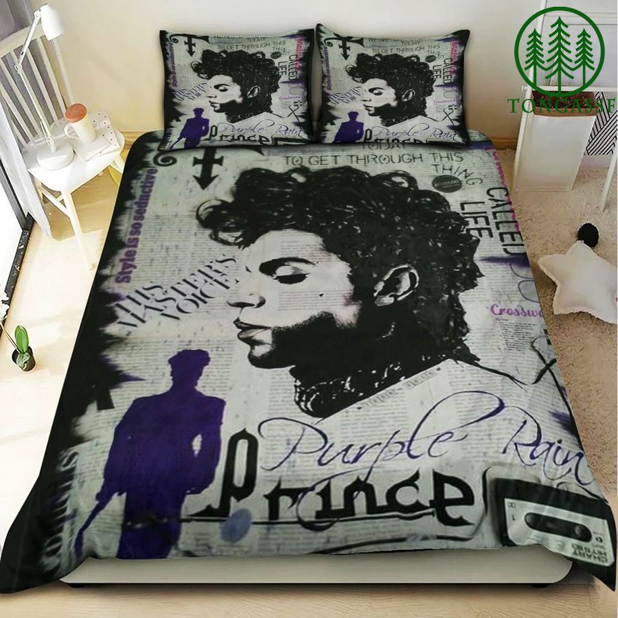 91 The Artist Purple rain PRINCE grey Bedding Set