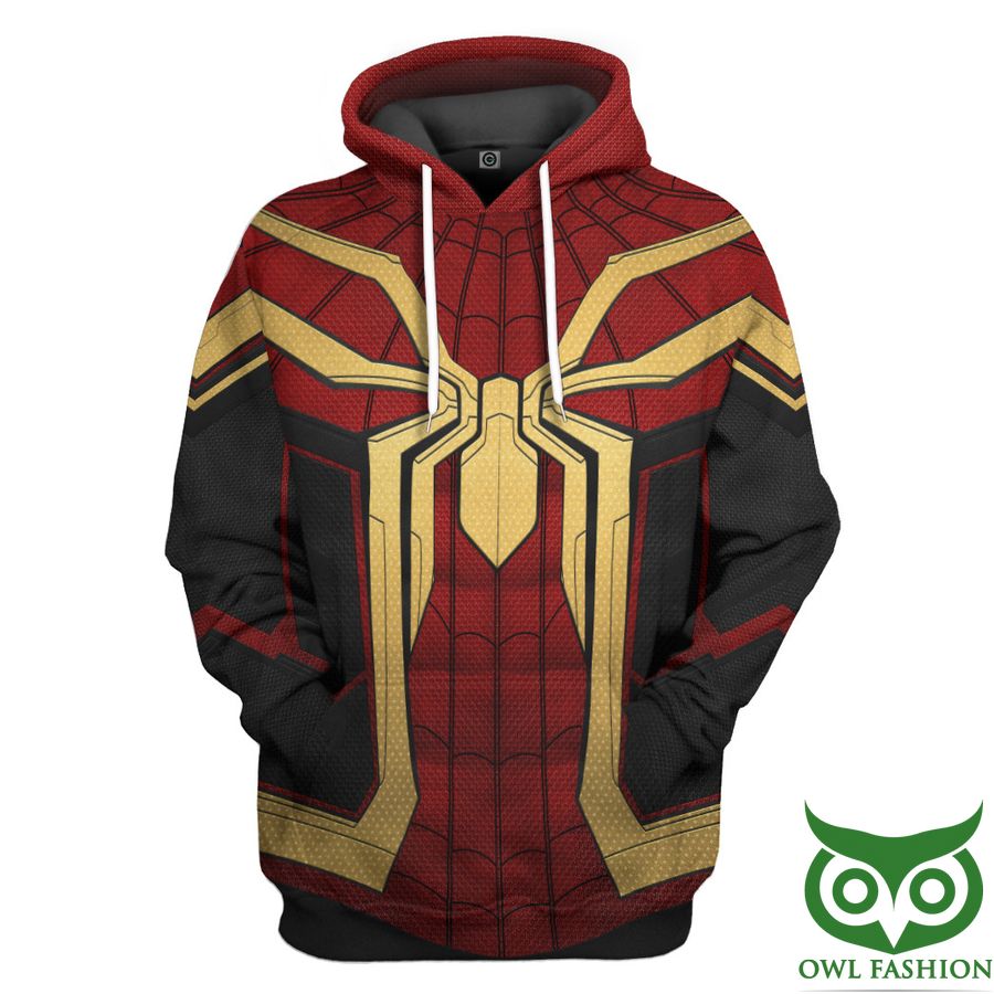 3D Marvel Spider Superhero Red And Golden Suit Custom 3D Shirt