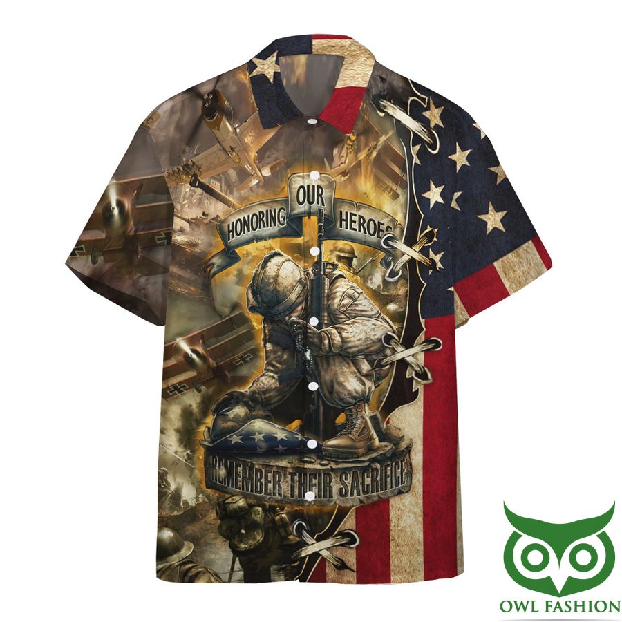 3D Remember Their Sacrifice Veterans Custom Hawaiian Shirt