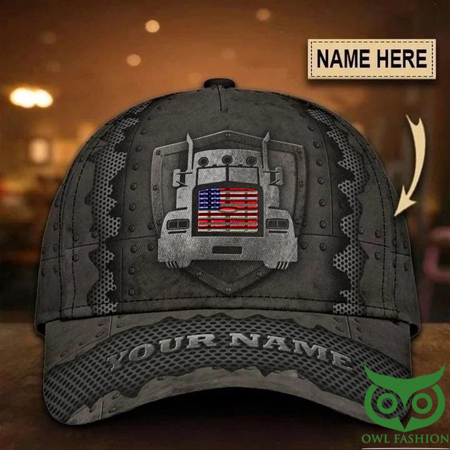 Personalized American Truck Driver Classic Cap Honoring Truckers Personalized Gift Ideas