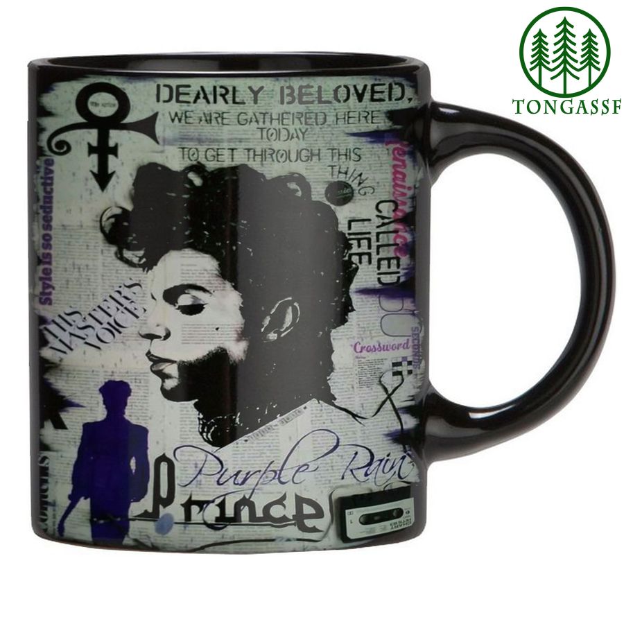 97 The Artist Purple rain PRINCE grey 3d printed mug