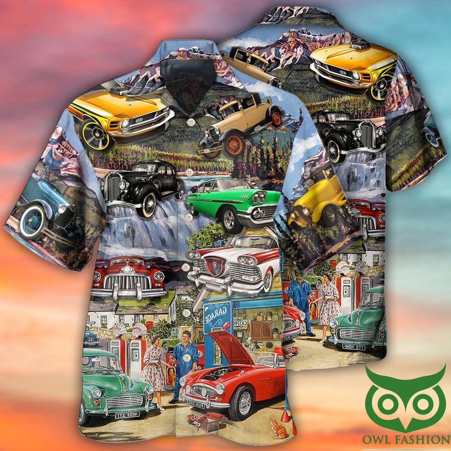 Classic car life style Hawaiian Shirt