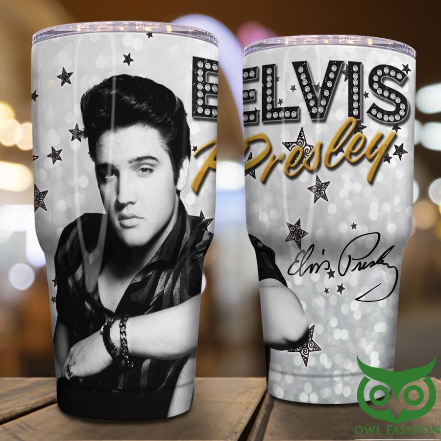 92 The King Elvis Presley Sign and Image Gray Tumbler