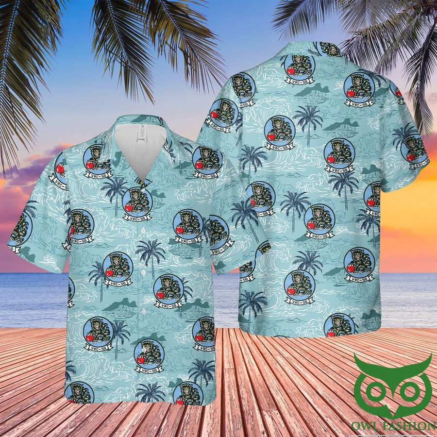 6 US Navy VRC 50 Hawaiian Shirt Summer Shirt